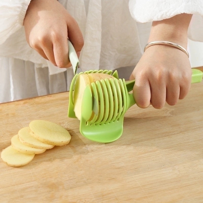 Simple Solid Color Plastic Fruit Cutter 1 Pc | Kitchen Gadgets