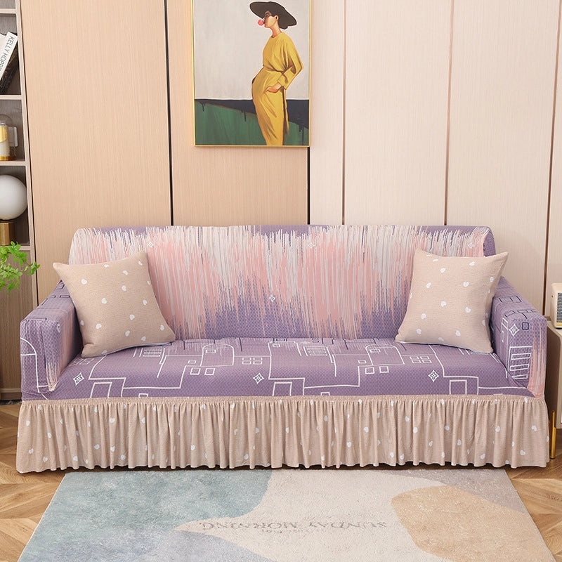 Elastic Skirted Sofa Cover Universal Four Seasons All-Purpose Stretch Sofa Protector|Home Furnishing