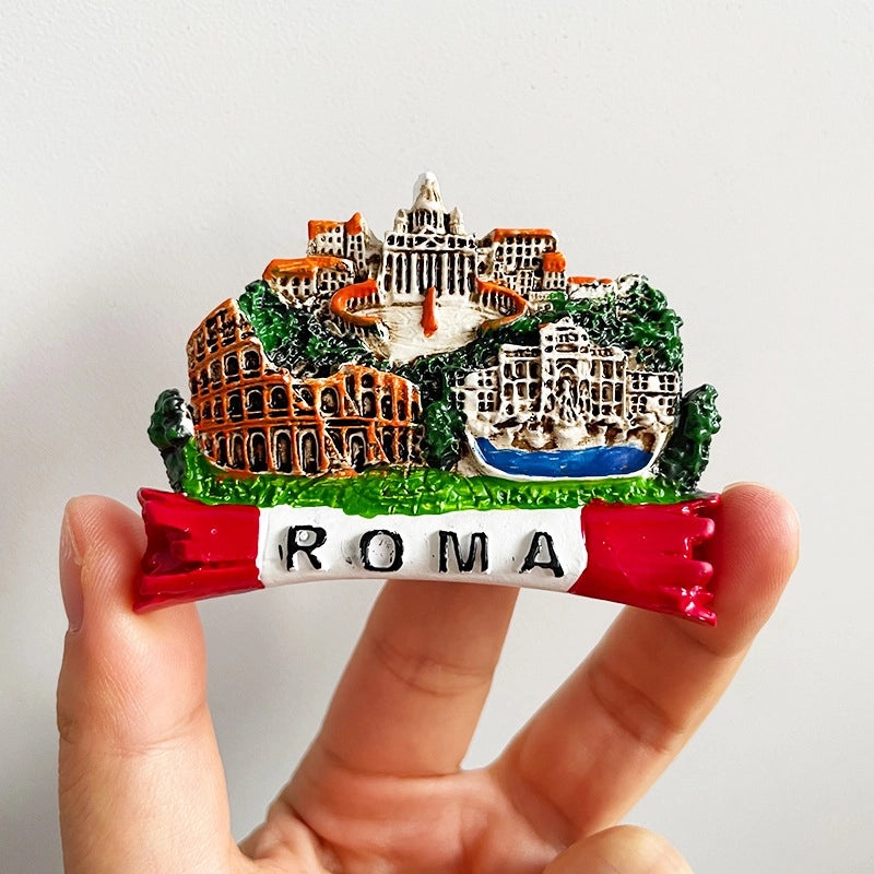 3D Travel Refrigerator Magnet Stickers Europe Cities Souvenirs Creative Tourist Gifts|Home Decor & Magnets