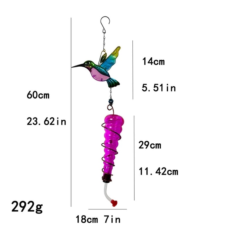 Bird Design Glass and Iron Wall Hanging Wind Chime | Home Decor & Garden Ornaments
