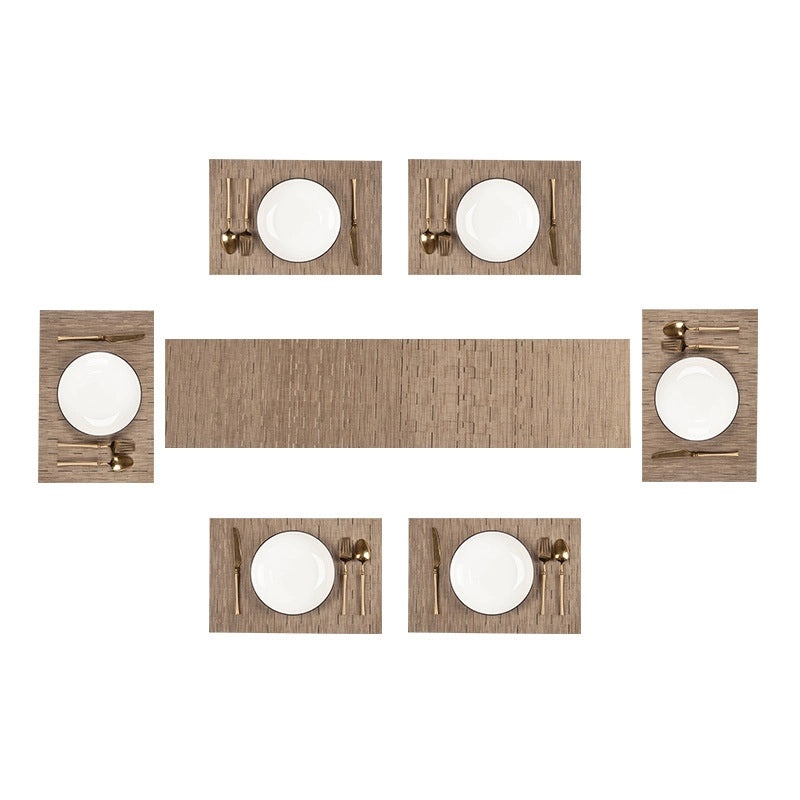PVC Placemat and Table Runner Set, Washable Insulated Mats for Home and Hotel Use|Home & Kitchen Table Linens