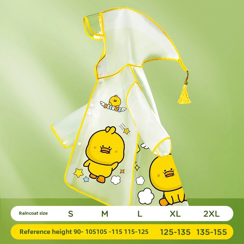 Kids Transparent Cartoon Raincoat and Boots Set Waterproof Full Body Rain Gear for Kindergarten and Primary School Students|Children's Rainwear