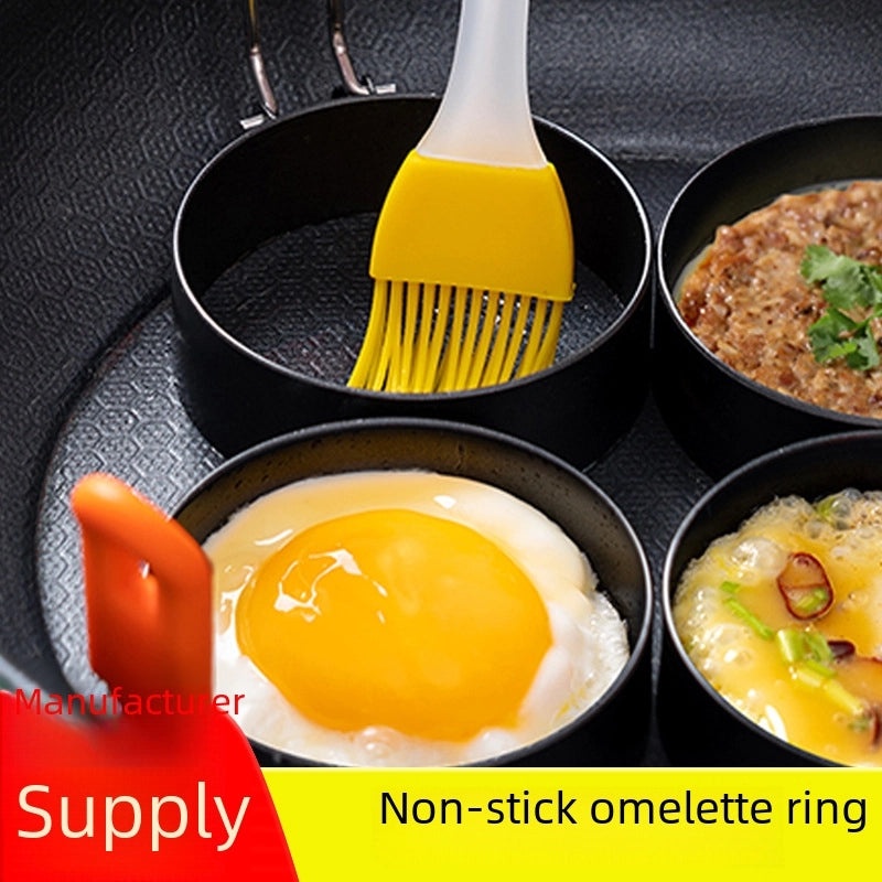 Stainless Steel Egg Mold Set Round and Heart Shapes for Fried Eggs Omelets Rice Balls DIY Kitchen Tool|Kitchen Gadgets