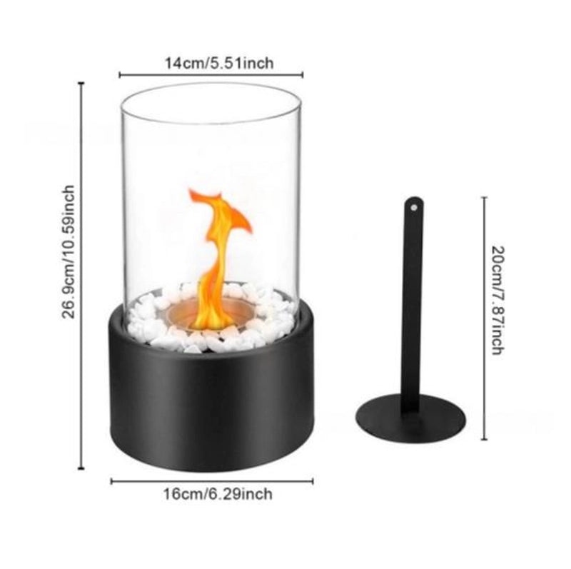 Minimalist Solid Color Glass Fireplace Lamp for Home Decor|Home Decor & Lighting