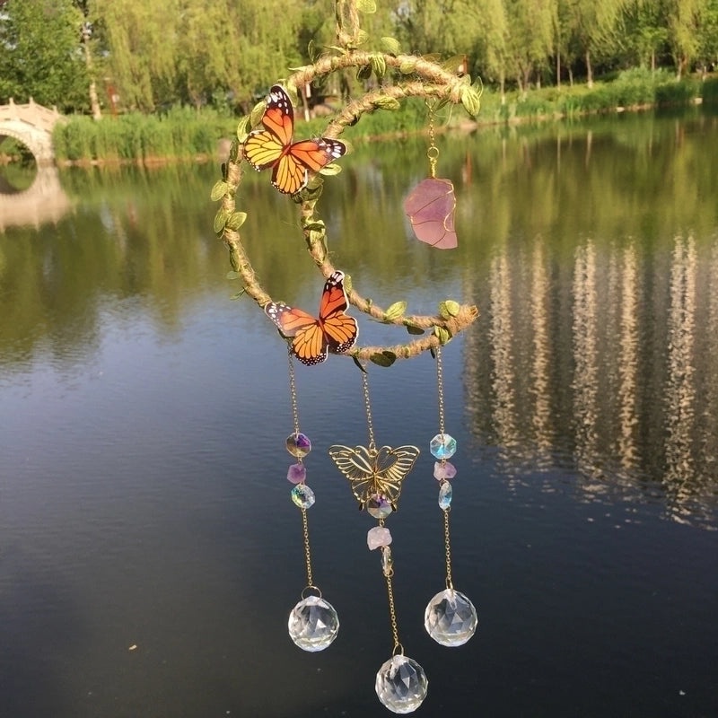 Moonlit Pastoral Crystal Wind Chime | Outdoor Decor