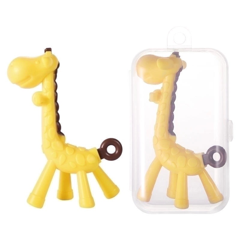 Adorable Giraffe Teething Toy for Babies Made of Safe Silica Gel|Baby Teething Accessories