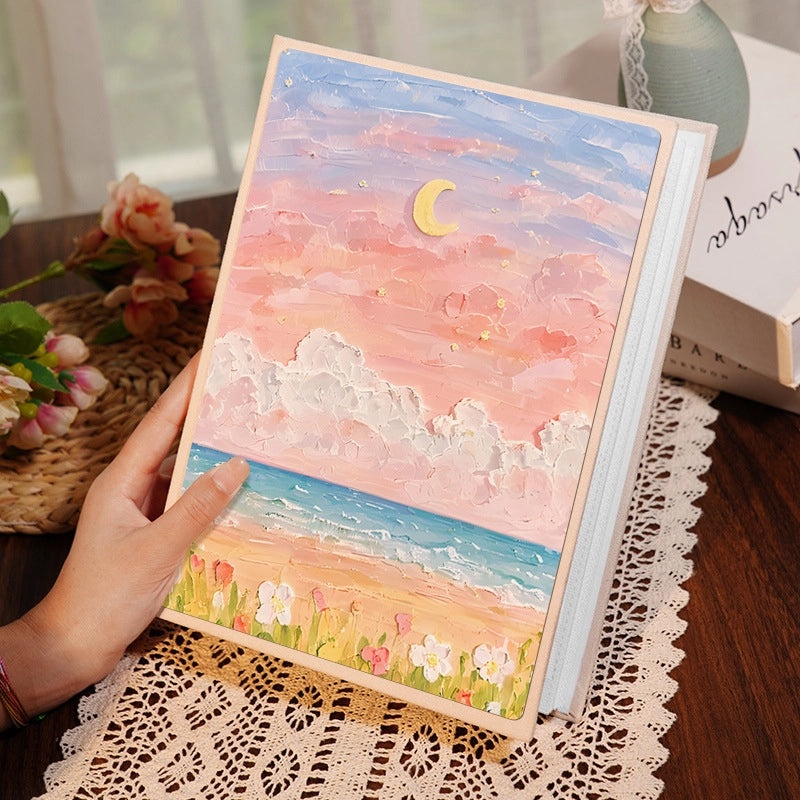 Colorful Oil Painting Suede Photo Album for Daily Fairy Princess Style|Home & Living - Photo Albums & Accessories
