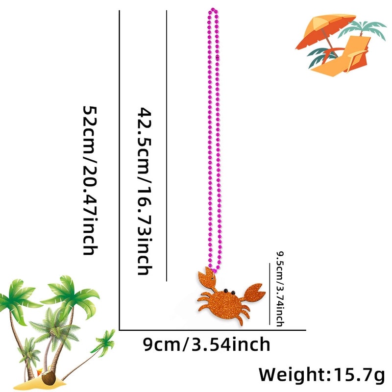 Hawaiian Flower Crab Plastic Charm Cute Beach Vacation Accessory|Jewelry & Accessories