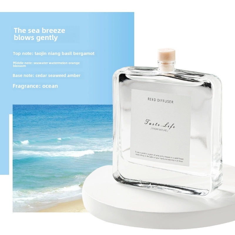 BYME 120ml Flat Aromatherapy Bottle with Rattan Sticks, Long-lasting Indoor Essential Oil Diffuser Set|Home Fragrance & Aromatherapy