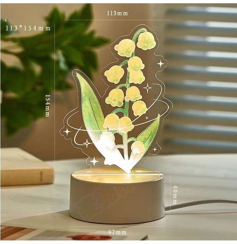 Christmas Cartoon Flower Acrylic Lighting Decor|Holiday Lighting Accessories