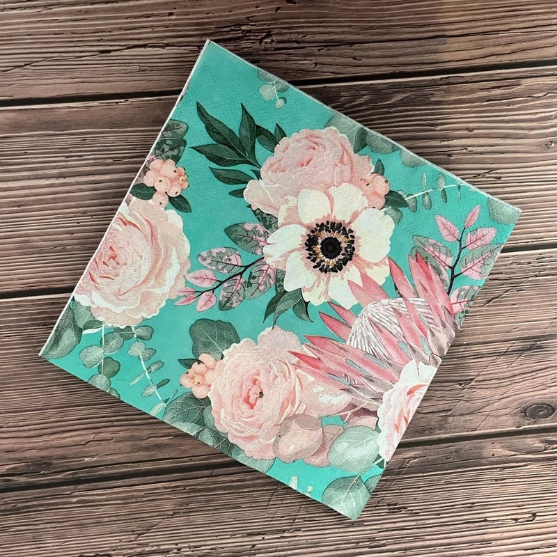 Rustic Floral Printed Wood Pulp Napkins|Home & Living > Kitchen & Dining > Paper Napkins