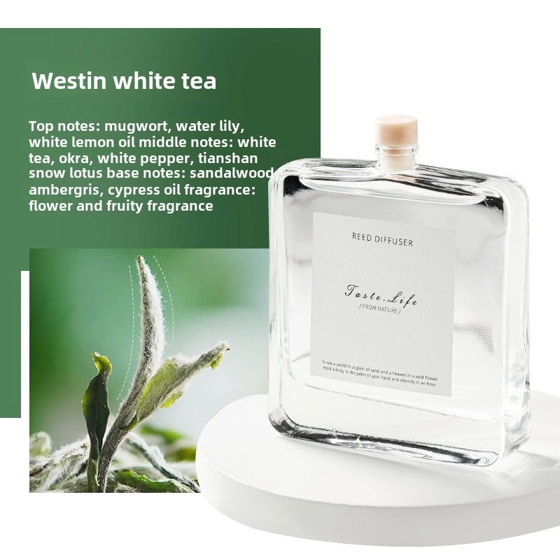 BYME 120ml Flat Aromatherapy Bottle with Rattan Sticks, Long-lasting Indoor Essential Oil Diffuser Set|Home Fragrance & Aromatherapy