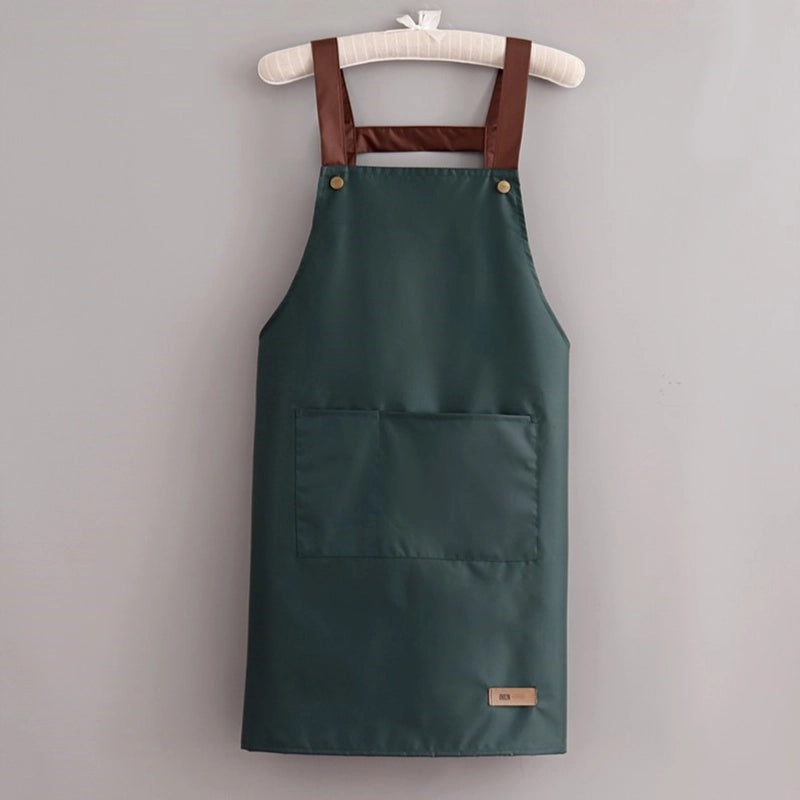 Waterproof Solid Color Apron Set for Kitchen and Household Use | Kitchen Accessories