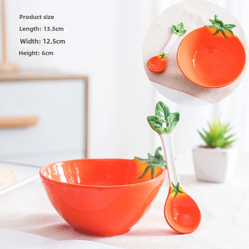 Creative Ceramic Bowl for Fruits Vegetables Salads Desserts Kids Students Household Tableware | Kitchen & Dining