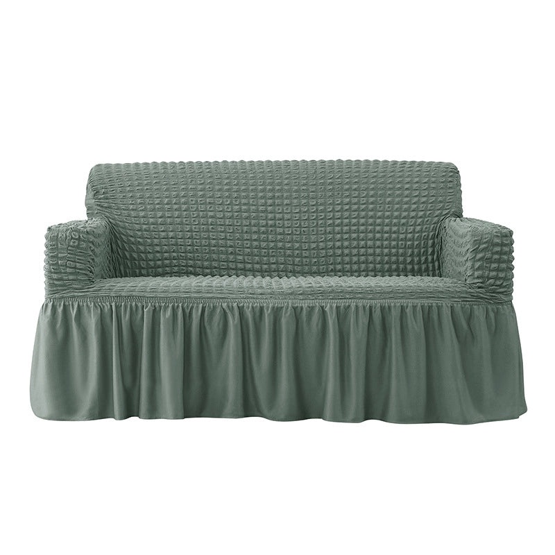 Elastic Full-Cover Sofa Slipcover with Bubble Grid Pattern | Home Decor & Sofa Accessories