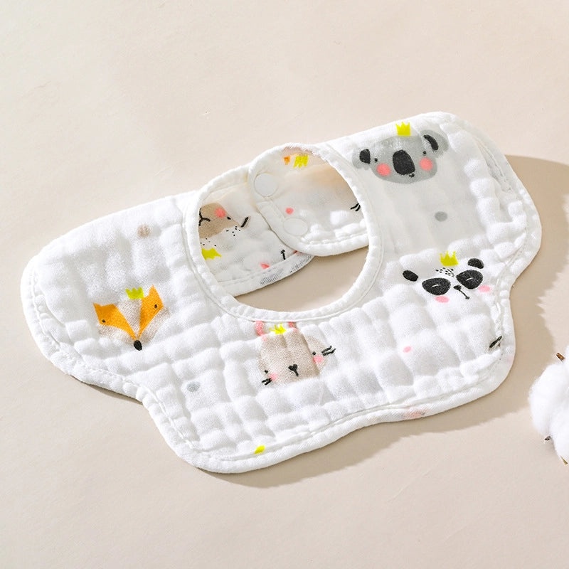 Adorable Cartoon Bear & Elephant Cotton Burp Cloths for Babies|Baby Accessories