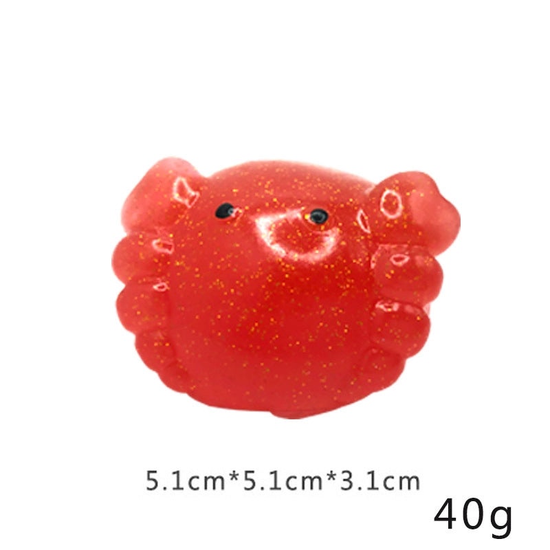 Large Gold Glitter Stress Ball Cute Pet Animal Soft Sticky Sensory Pinch Toy for Music and Decompression|Stress Relief Toys