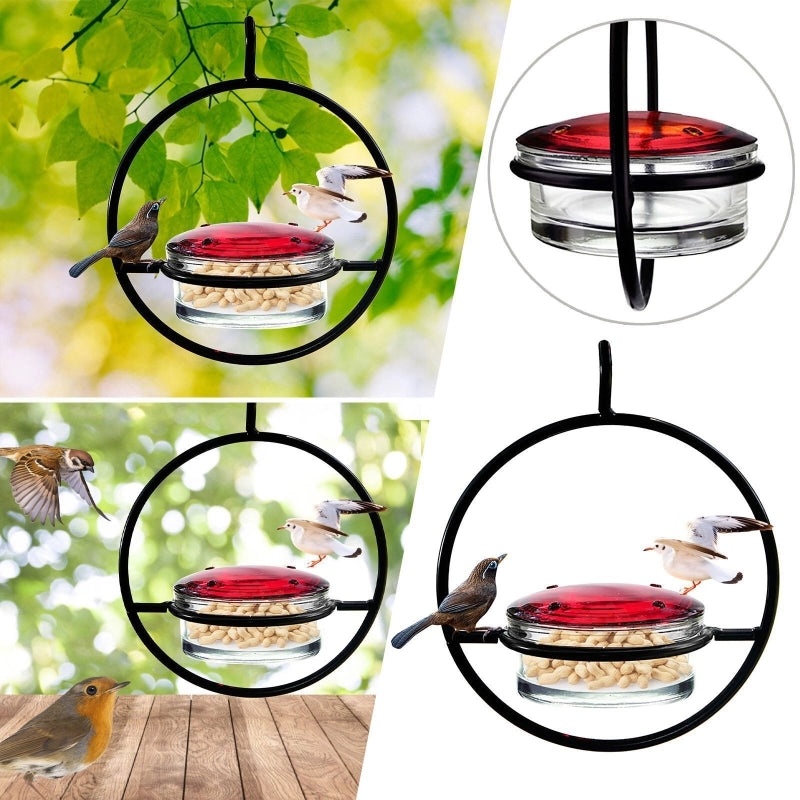 Hummingbird Feeder Metal Hanging Bird Feeder for Garden Yard Water Dispenser|Garden & Outdoor Decor