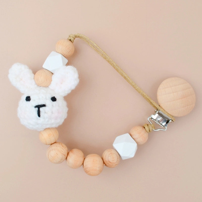 Adorable Rabbit Shaped Wooden Yarn Baby Accessory|Baby Accessories & Teething Toys