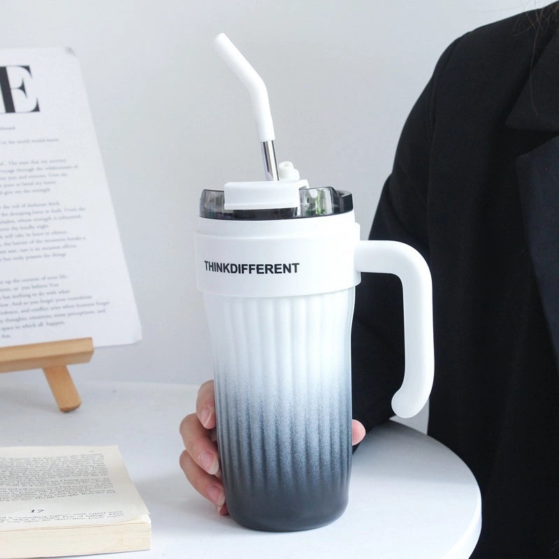 Large Capacity Stainless Steel Straw Water Bottle for Girls with Handle | Drinkware & Water Bottles