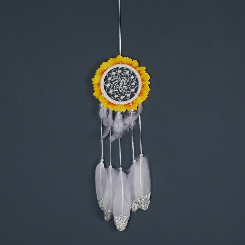 Sunflower Dreamcatcher Wall Hanging Iron Art for Casual Pastoral Decor|Home Decor