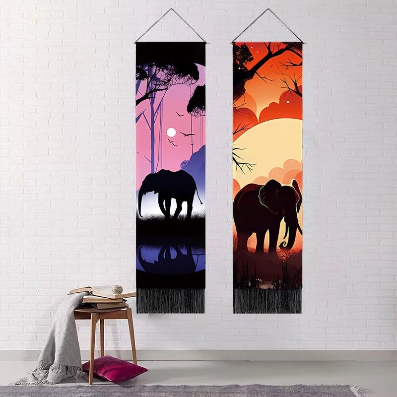 Nordic Modern Animal Print Cotton Linen Polyester Tapestry Wall Hanging Art|Home Decor Wall Art