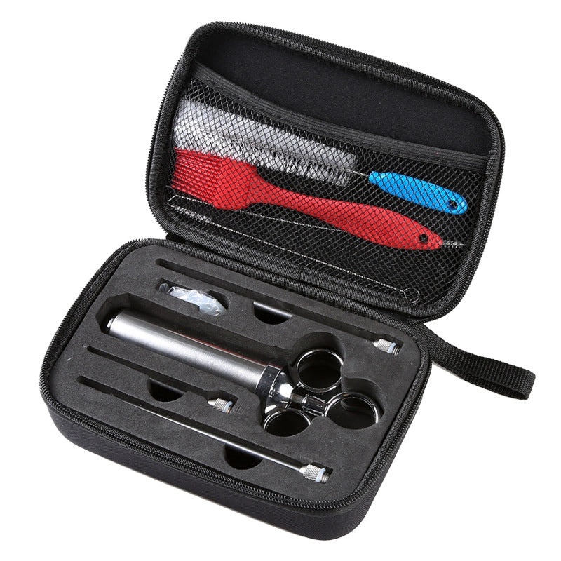 304 Stainless Steel BBQ Turkey Injector Needle Seasoning Syringe Tool Set 450g|Kitchen BBQ Tools