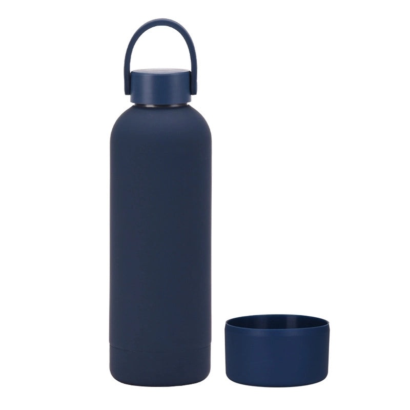 Stylish Solid Color Stainless Steel Water Bottle with Silicone Sleeve 1 Piece|Drinkware & Bottles