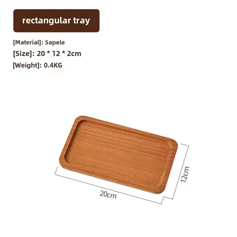 Japanese-style Oval Wooden Tray Solid Black Walnut Rectangular Plate Small Exquisite Tea Coffee Serving Tray|Home & Kitchen > Kitchen & Dining > 