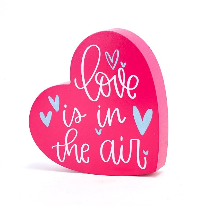 Romantic Heart-Shaped Wooden Ornament for Valentine’s Day | Home Decor & Gifts