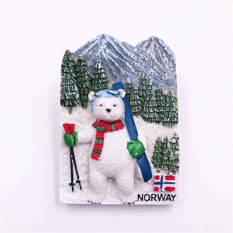 Europe and North America Country Resin Magnetic Fridge Magnets Set|Home Decor & Kitchen Accessories