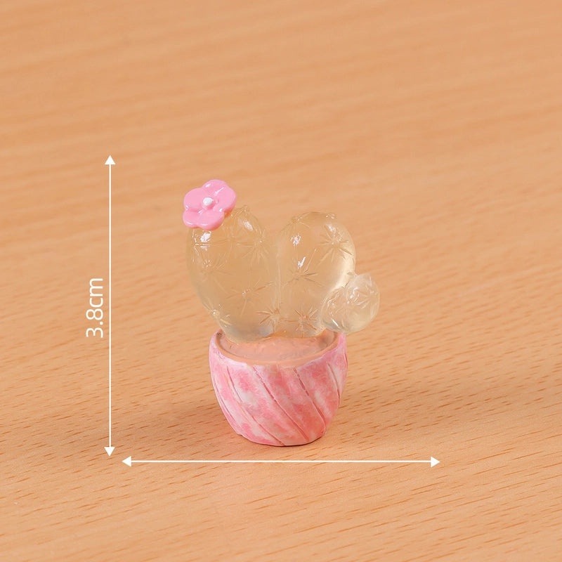 Miniature Fluorescent Cactus Hairpin Creative Micro Landscape Desktop Garden Ornament|Home Decor Accessories