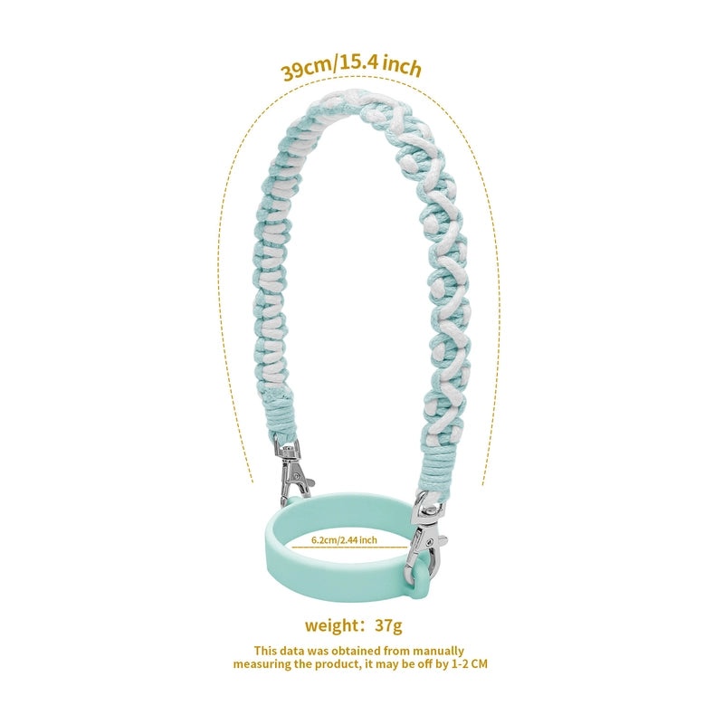 Multicolor Cotton Rope Water Bottle Holder with Silica Gel Grip | Outdoor Accessories