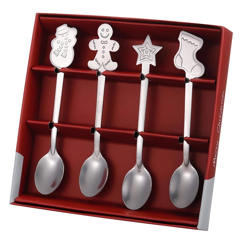 Holiday Cartoon Stainless Steel Spoon Set | Kitchen & Dining Accessories