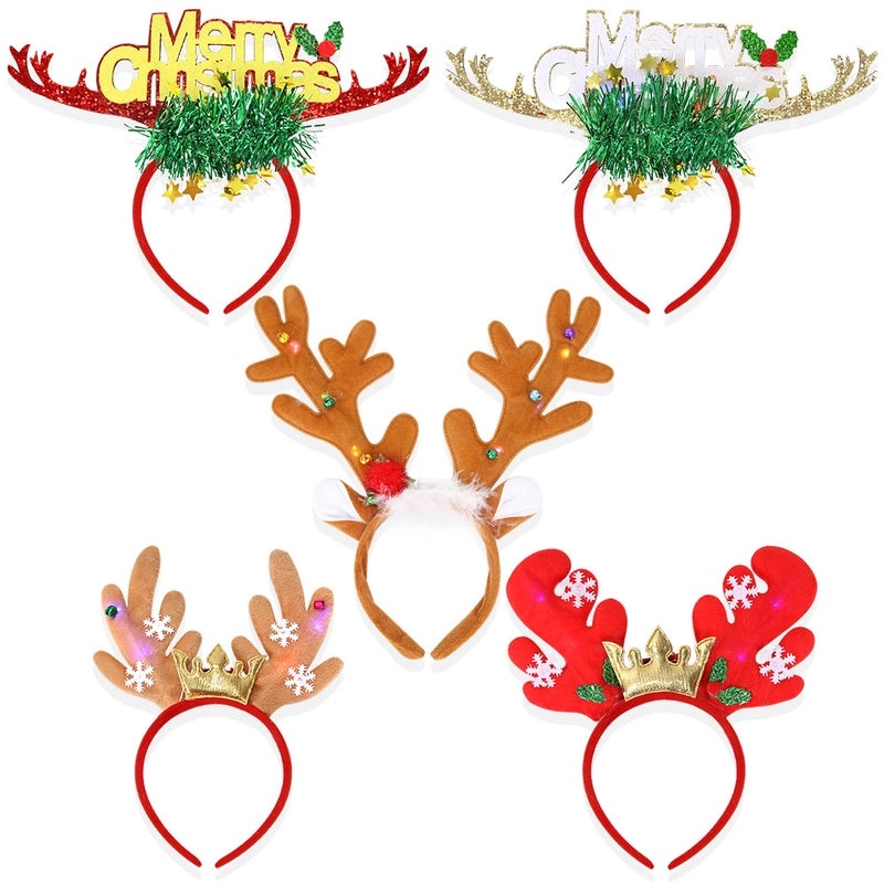 Christmas Reindeer Antlers Hair Band for Party Costume Props | Festival Accessories