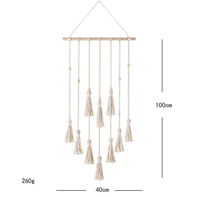 Handcrafted Tassel Woven Tapestry Wall Hanging for Modern Home and B&B Decoration|Home Decor & Wall Art