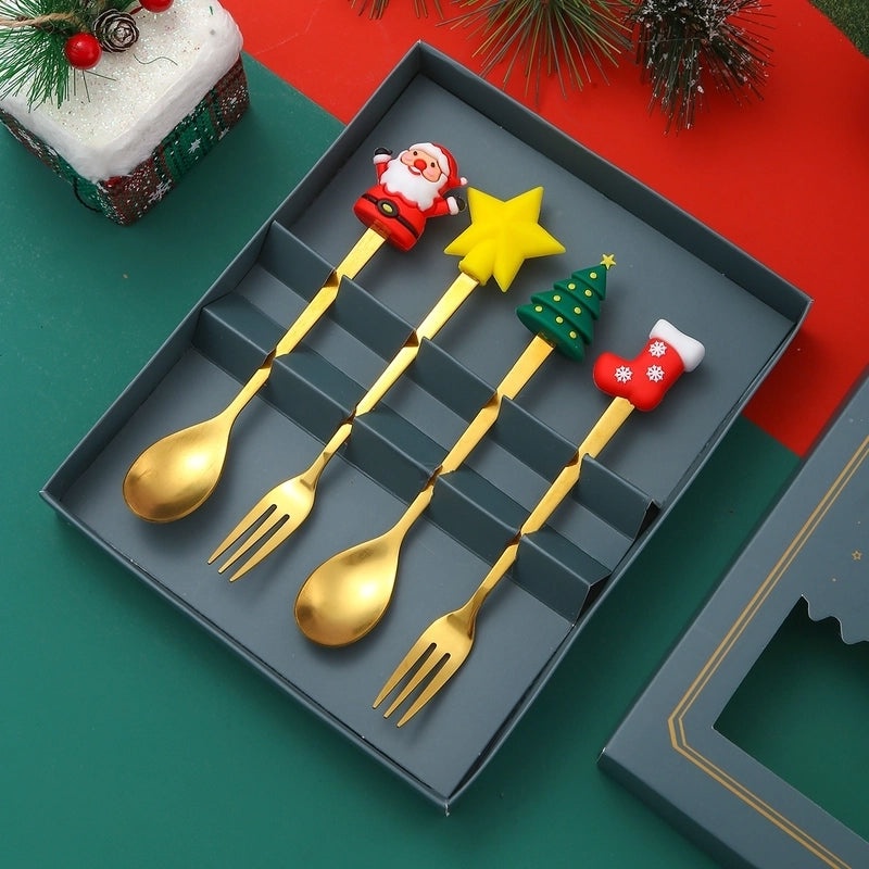 Festive Cartoon Stainless Steel Tableware Set for Kids|Kids Tableware & Dining Essentials