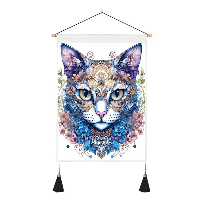 Minimalist Color Block Cotton Linen Wall Hanging Art | Home Decor Wall Art