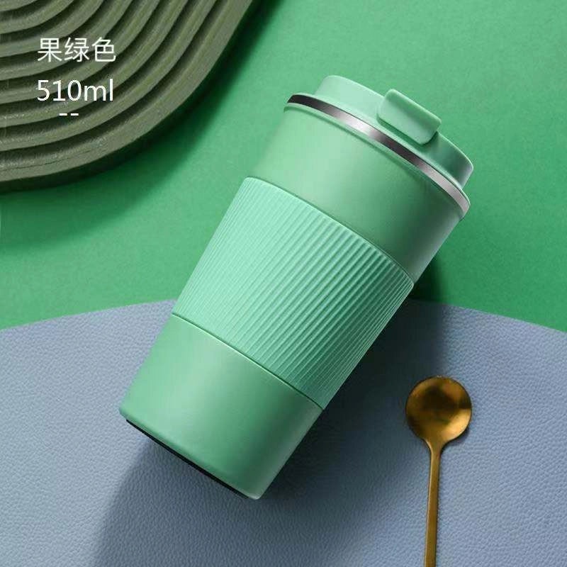 304 Stainless Steel Coffee Mug with Plastic Coating and Silicone Sleeve | Travel Mugs & Thermoses