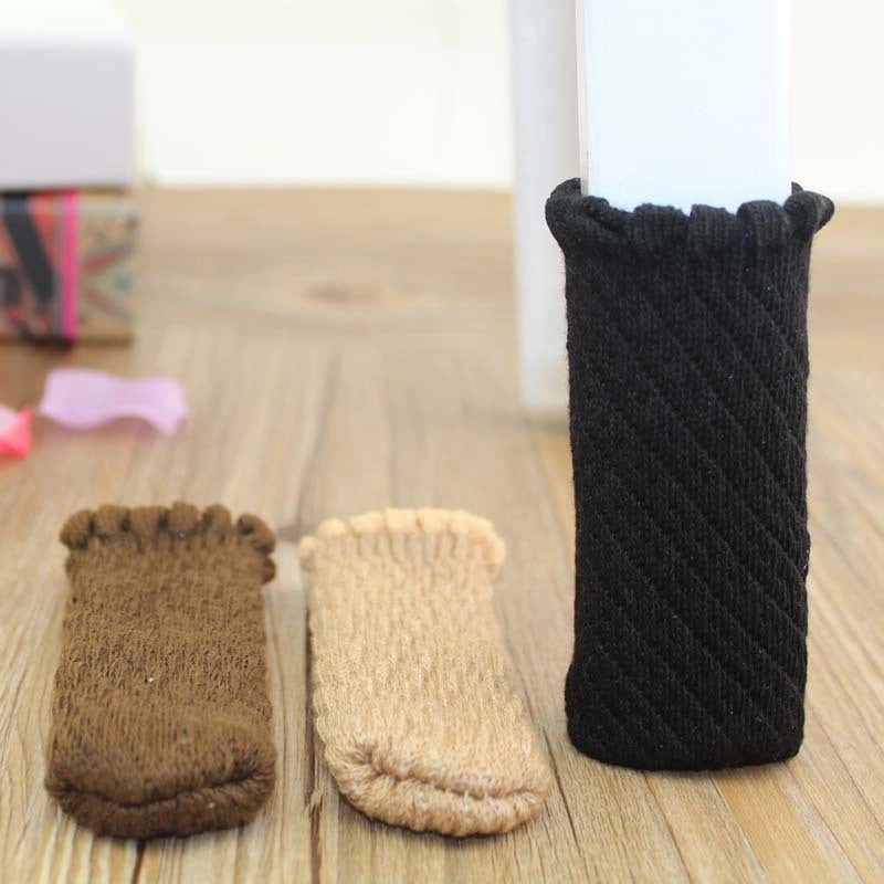Thickened Knitted Non-slip Chair and Stool Leg Covers, Wear-resistant Protective Foot Pads for Table and Chair Legs|家居用品