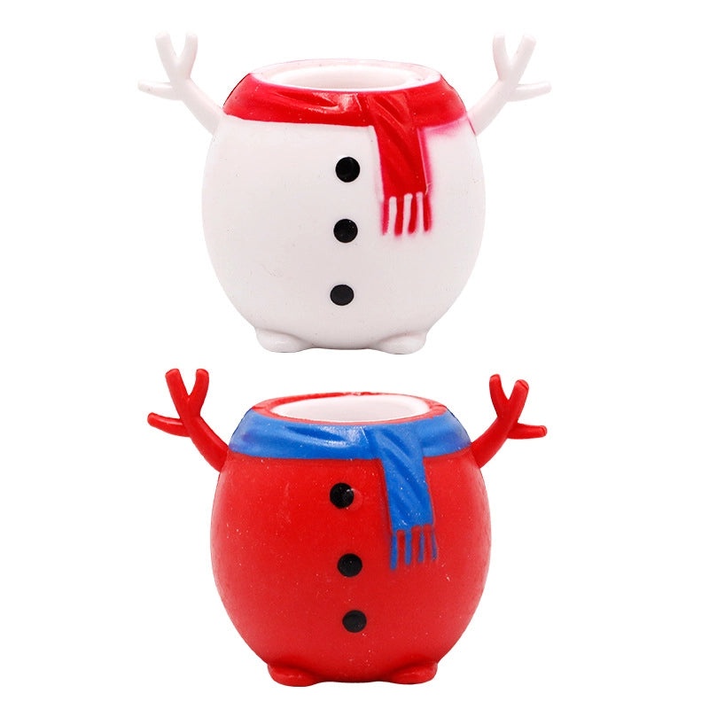 Cute Snowman Christmas Party Favors TPR Cartoon Style|Holiday Decorations & Party Supplies