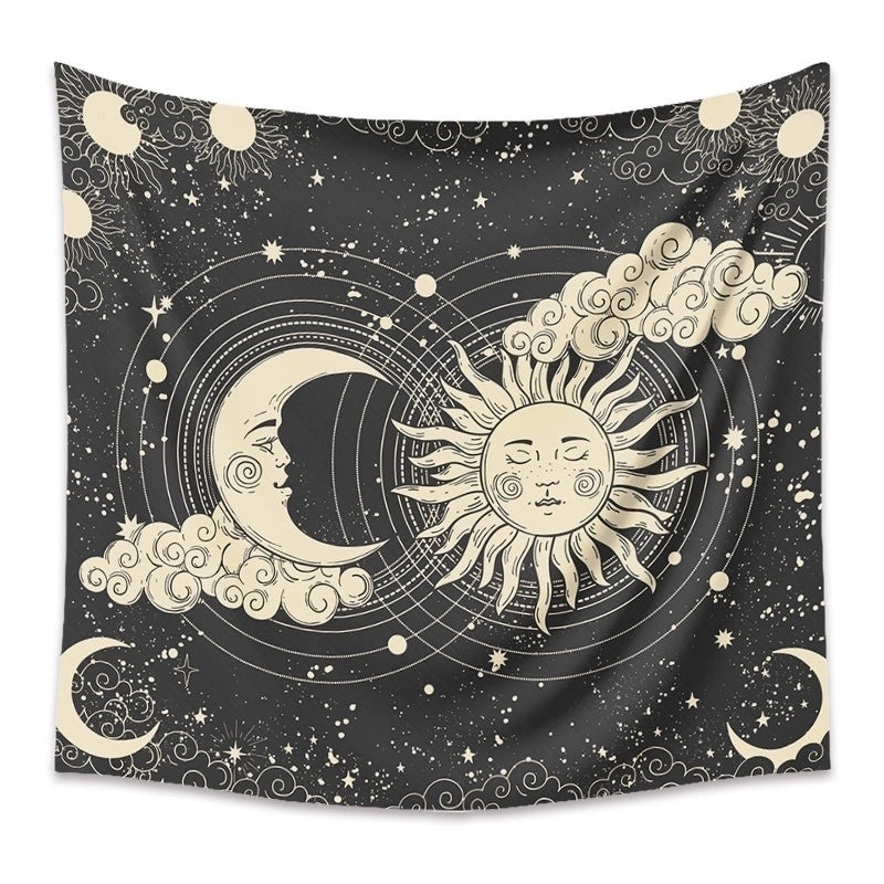 Bohemian Moon and Cloud Night Wall Tapestry | Home Decor & Wall Art