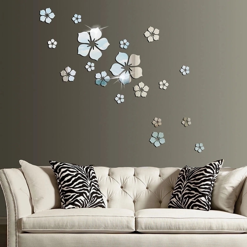 Elegant Floral Acrylic Wall Decal | Home Decor Wall Stickers