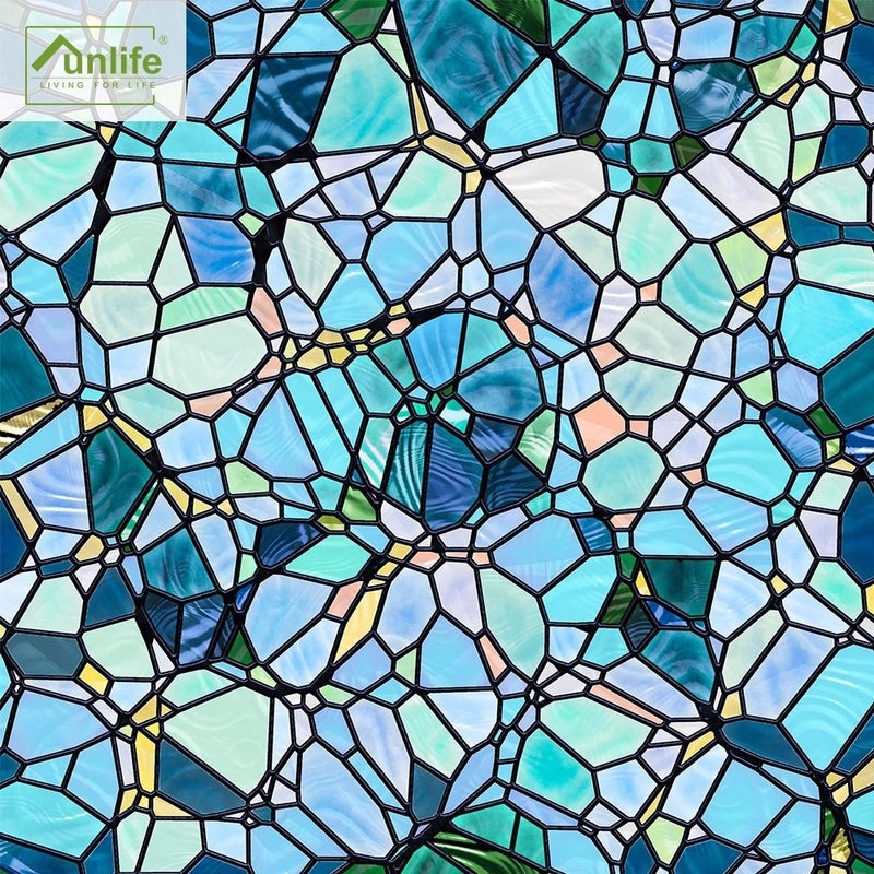 Funlife Floral Shadow Electrostatic Window Film Office Decoration Transparent Opaque Static Cling Sticker SE067|Window Decorations