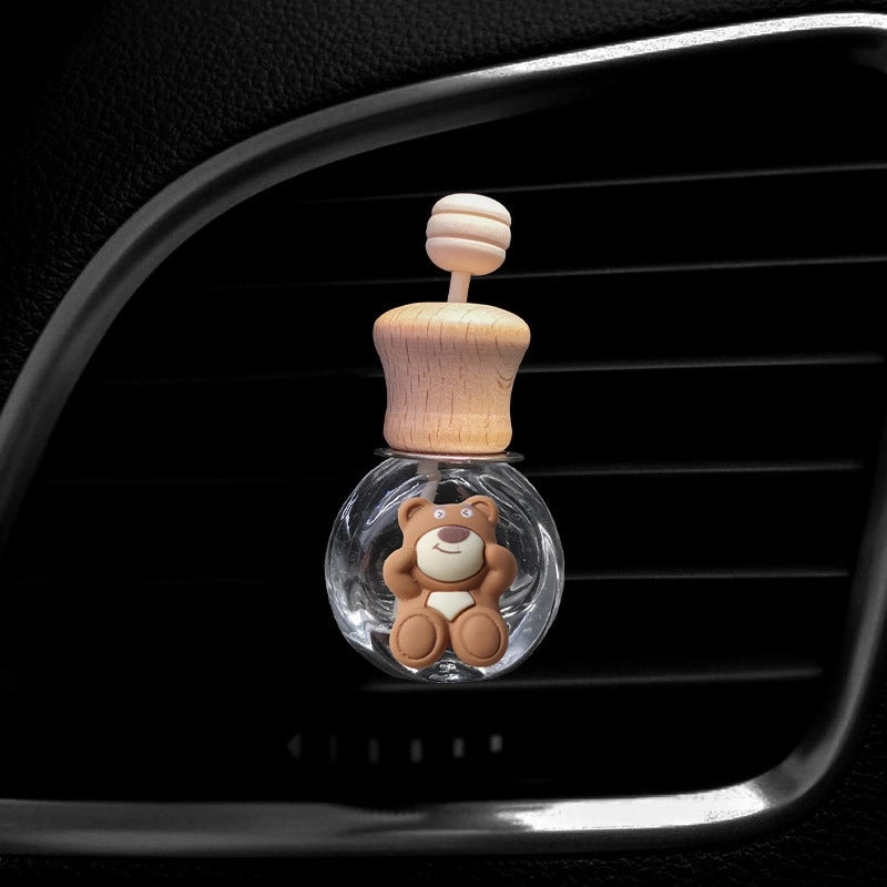 Cartoon Milk Tea Color Car Air Vent Perfume Bottle Cute Aromatherapy Ornament | Car Accessories