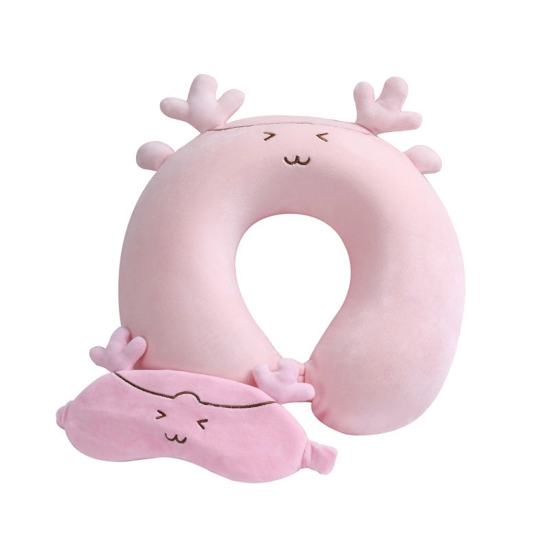 Cartoon Animal Memory Foam U-Shaped Neck Pillow for Travel and Nap | Travel Accessories