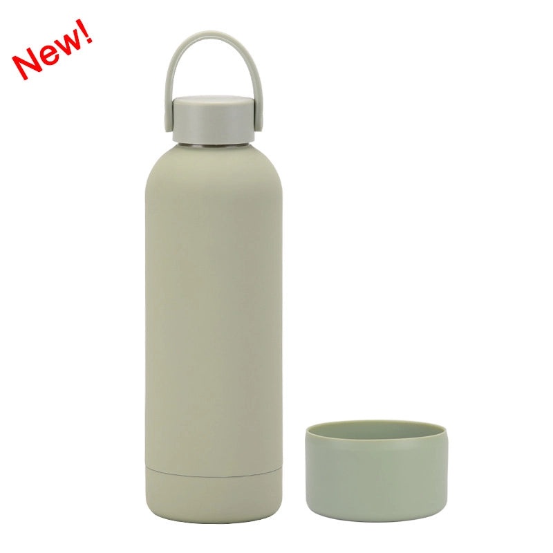 Stylish Solid Color Stainless Steel Water Bottle with Silicone Sleeve 1 Piece|Drinkware & Bottles