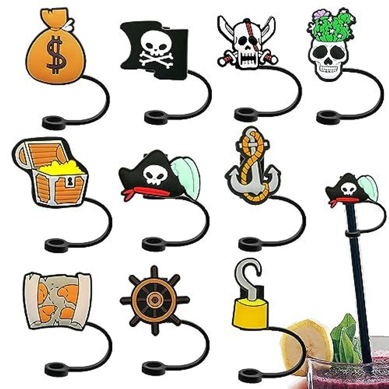 Adorable Devil Eye Star Silica Gel Straw Cap Set | Drinkware Accessories