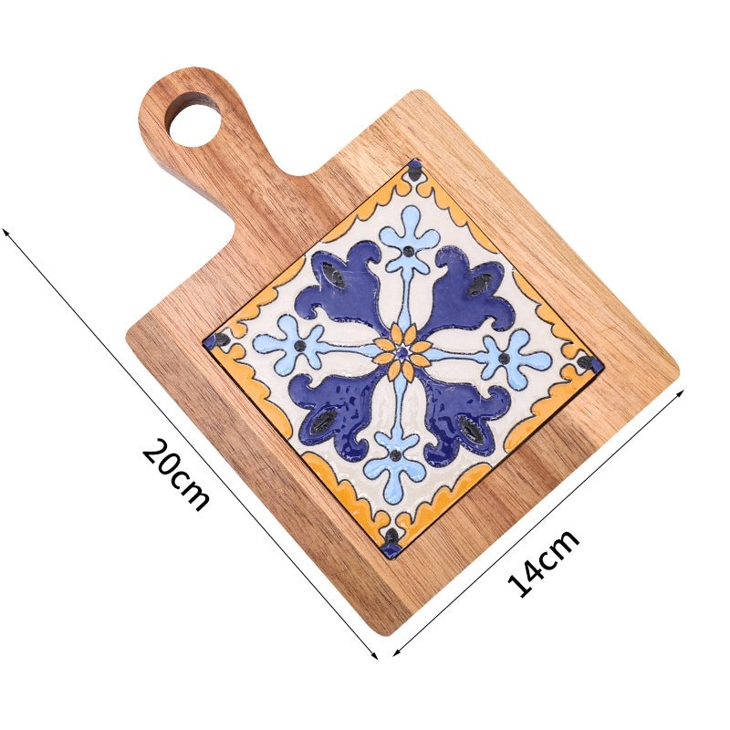 Stylish Geometric Wooden Placemat Single Piece|Home & Kitchen Accessories