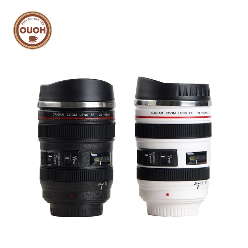 Creative Couple SLR Camera Lens Mug Stainless Steel Insulated Cup Five Generation Gift | Drinkware & Mugs